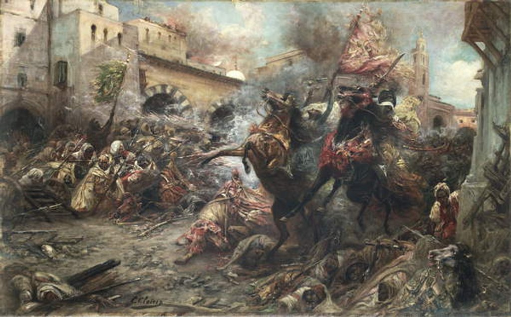 Detail of Arabs in Battle by Georges Clairin