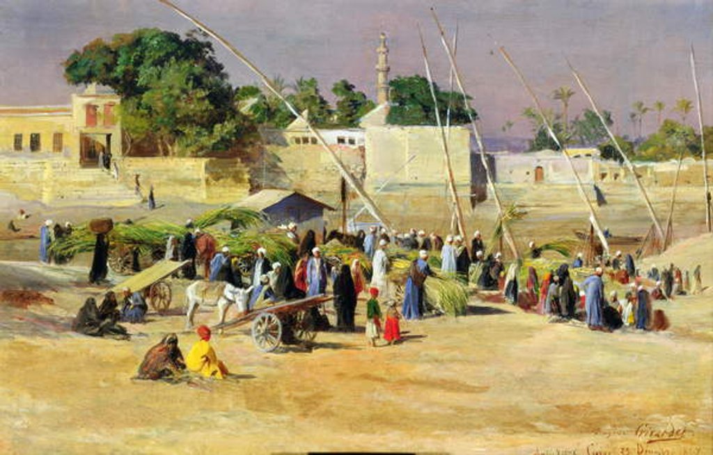 Detail of Reed Sellers on the Nile by Eugene Alexis Girardet