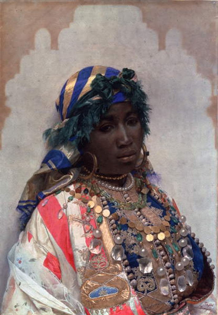 Detail of A Tangerian Beauty, c.1876 by Josep Tapiro Baro