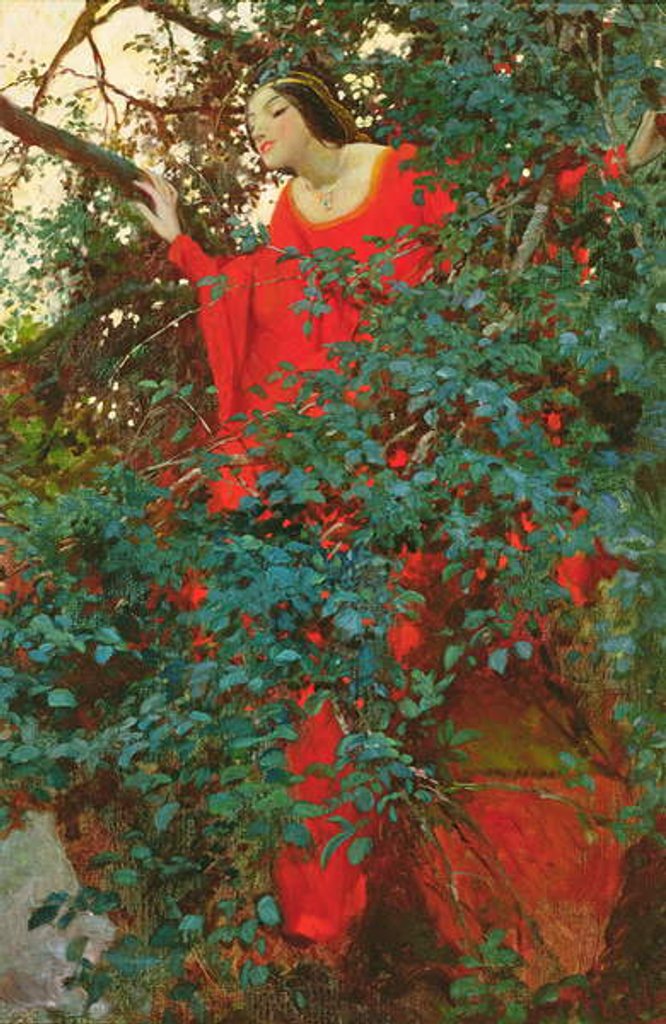 Detail of So for a heart-beat she saw him by Howard Pyle