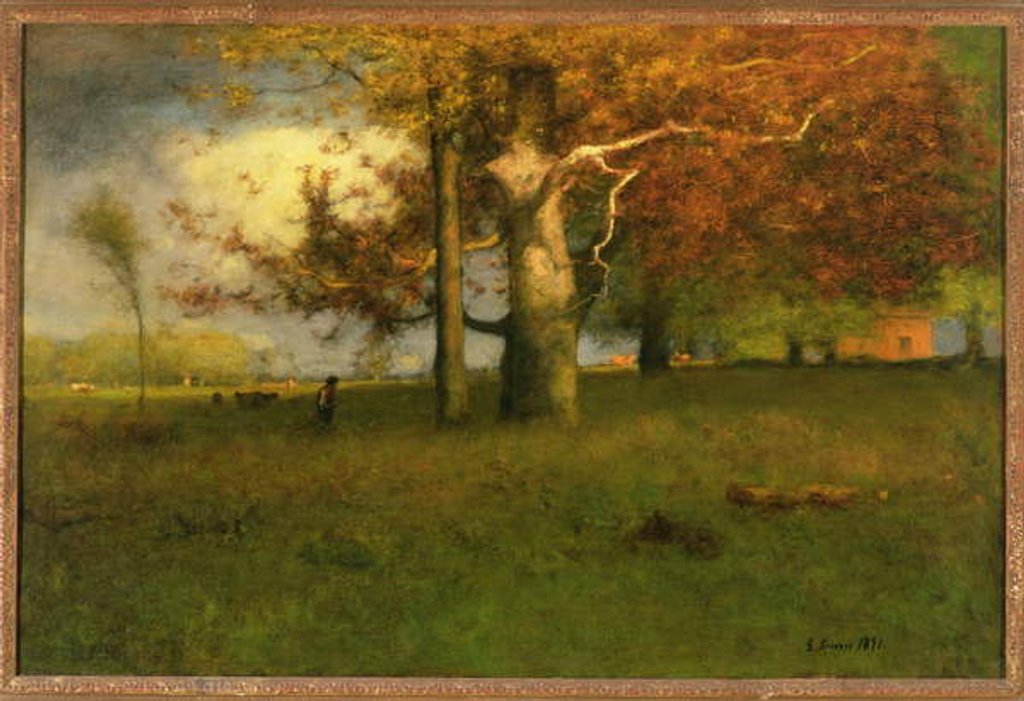 Detail of Early Autumn, Montclair, 1891 by George Jnr. Inness