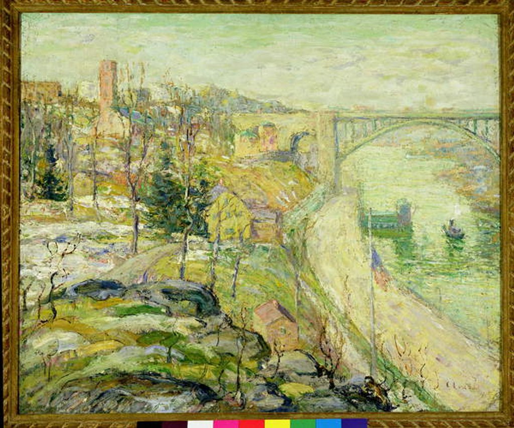 Detail of Washington Bridge, New York City, c.1915-25 by Ernest Lawson