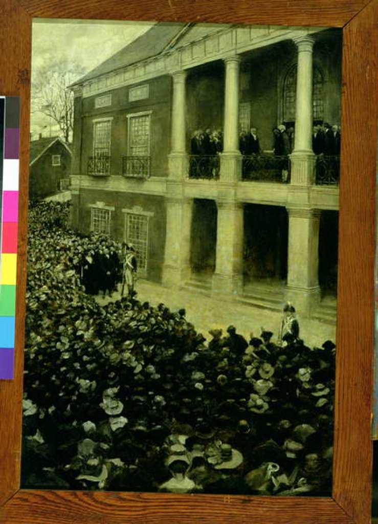 Detail of Inauguration of Washington in New York by Howard Pyle