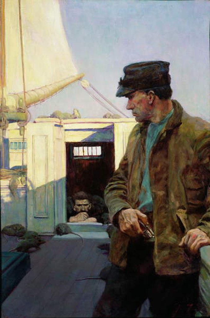 Detail of He Watched Me as a Cat Watches a Mouse by Howard Pyle