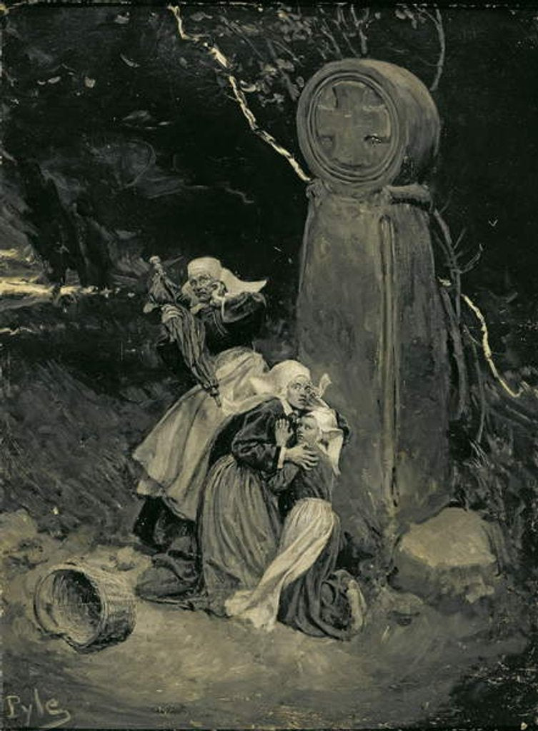 Detail of Breton Peasants at a Wayside Cross by Howard Pyle