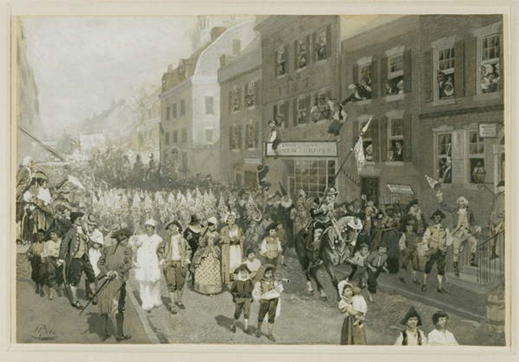 Detail of Carnival, Philadelphia, 1778 by Howard Pyle