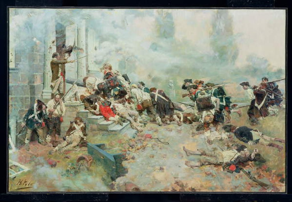 Detail of The Attack Upon the Chew House by Howard Pyle