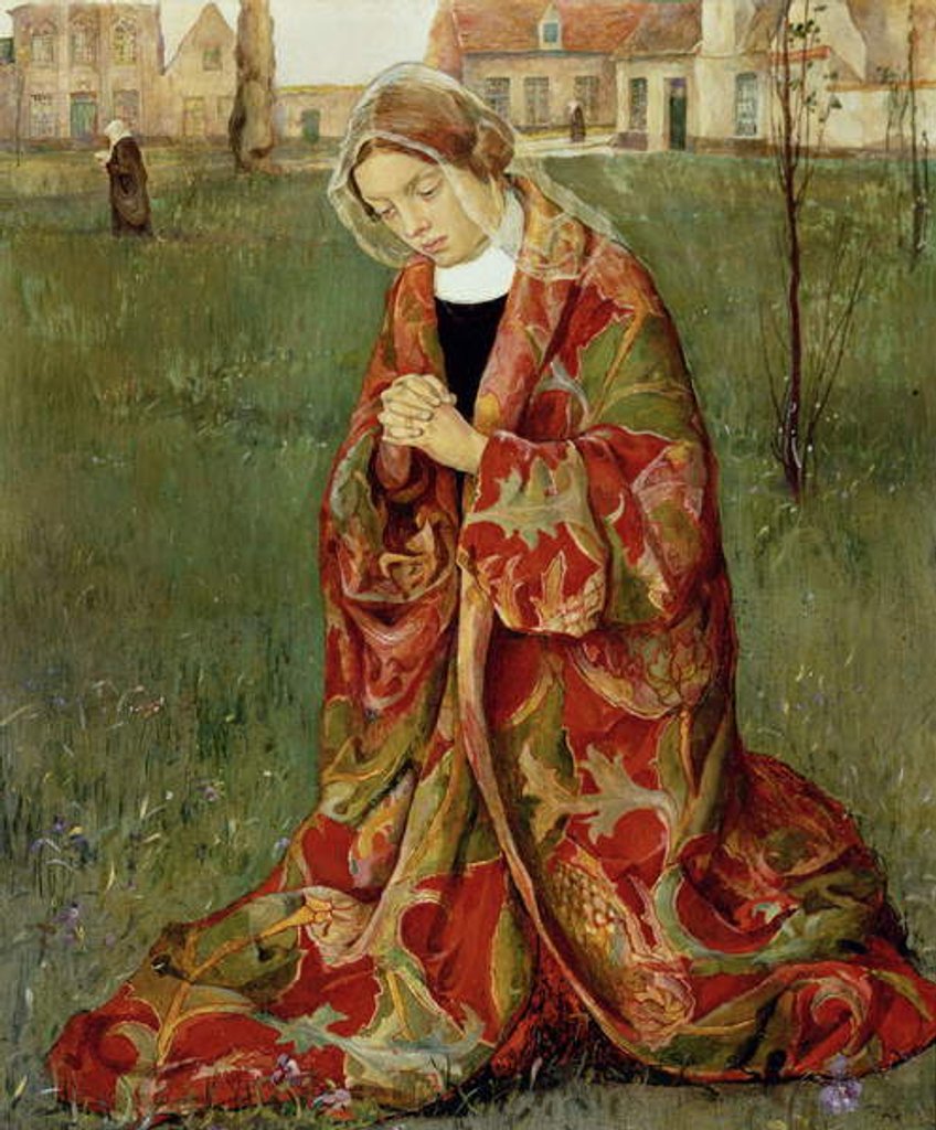 Detail of Within the Beguinage, c.1905 by Aelfred Fahey