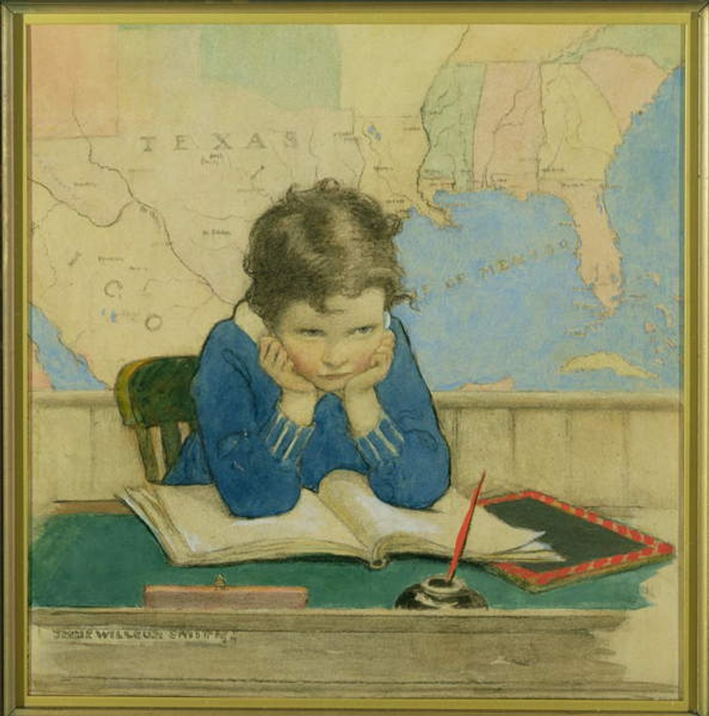 Detail of Cover illustration for Good Housekeeping magazine, October 1928 by Jessie Willcox Smith