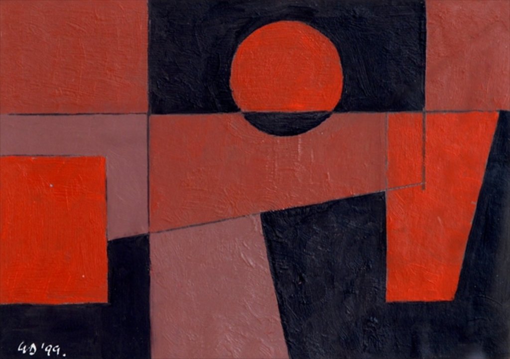 Detail of Related Reds with Black, 1999 by George Dannatt