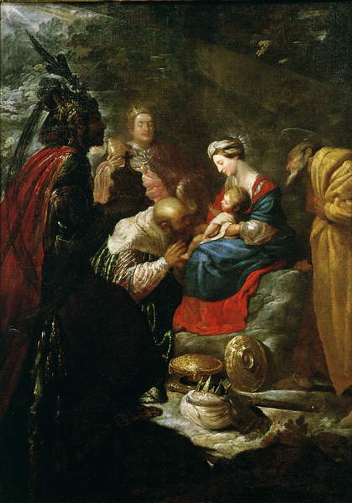 Detail of The Adoration of the Magi, c.1619 by Claude Vignon