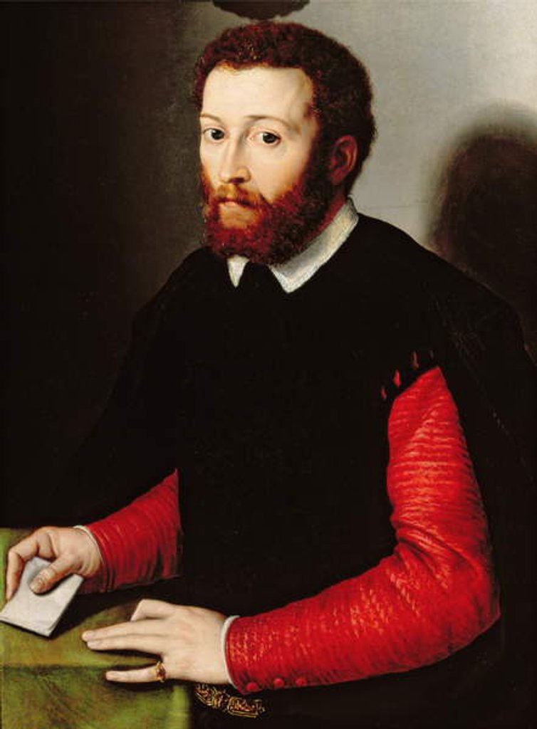 Detail of Portrait of a Man Holding a Letter, c.1530-40 by Francesco de Rossi Salviati Cecchino