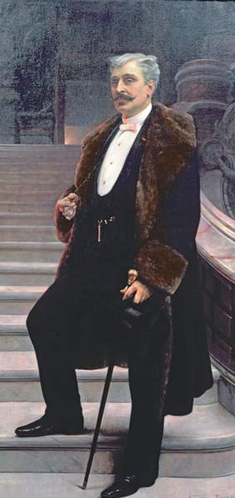 Detail of Portrait of Comte D'Adhemar de Cransac, c.1890 by Lionel Noel Royer