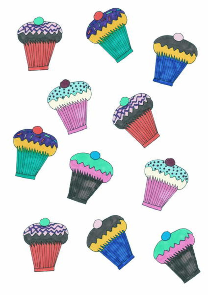 Detail of Cupcakes, 2017 by Daisy de Villeneuve