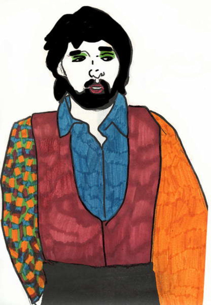 Detail of Glam Rock, 2017 by Daisy de Villeneuve