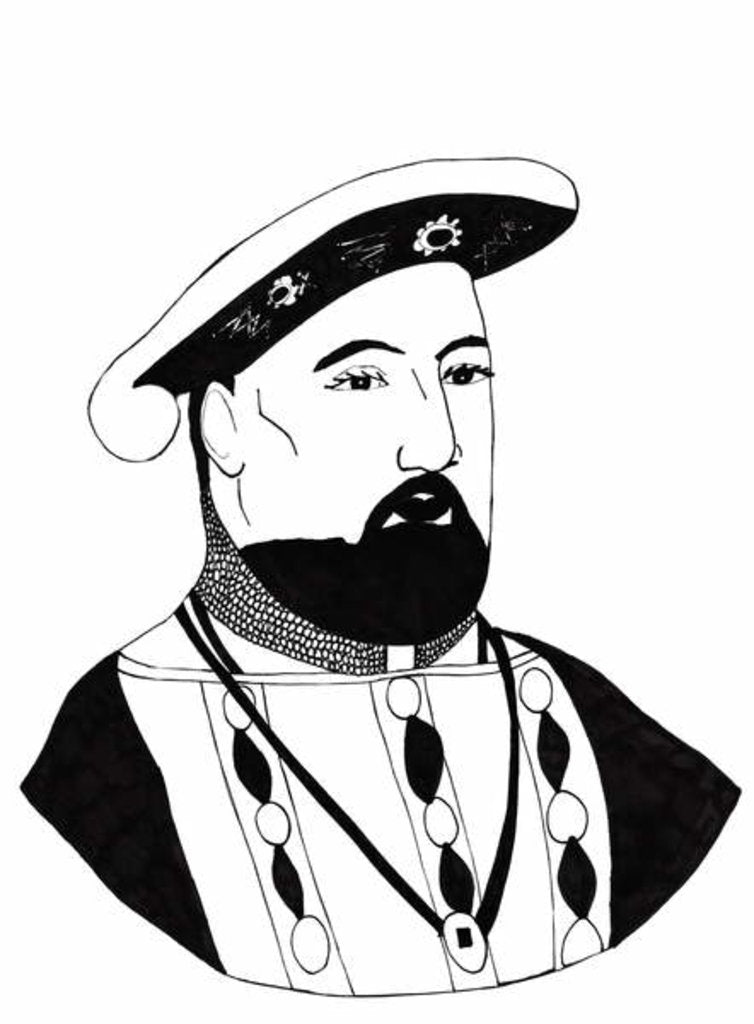Detail of King Henry the 8th, 2017 by Daisy de Villeneuve