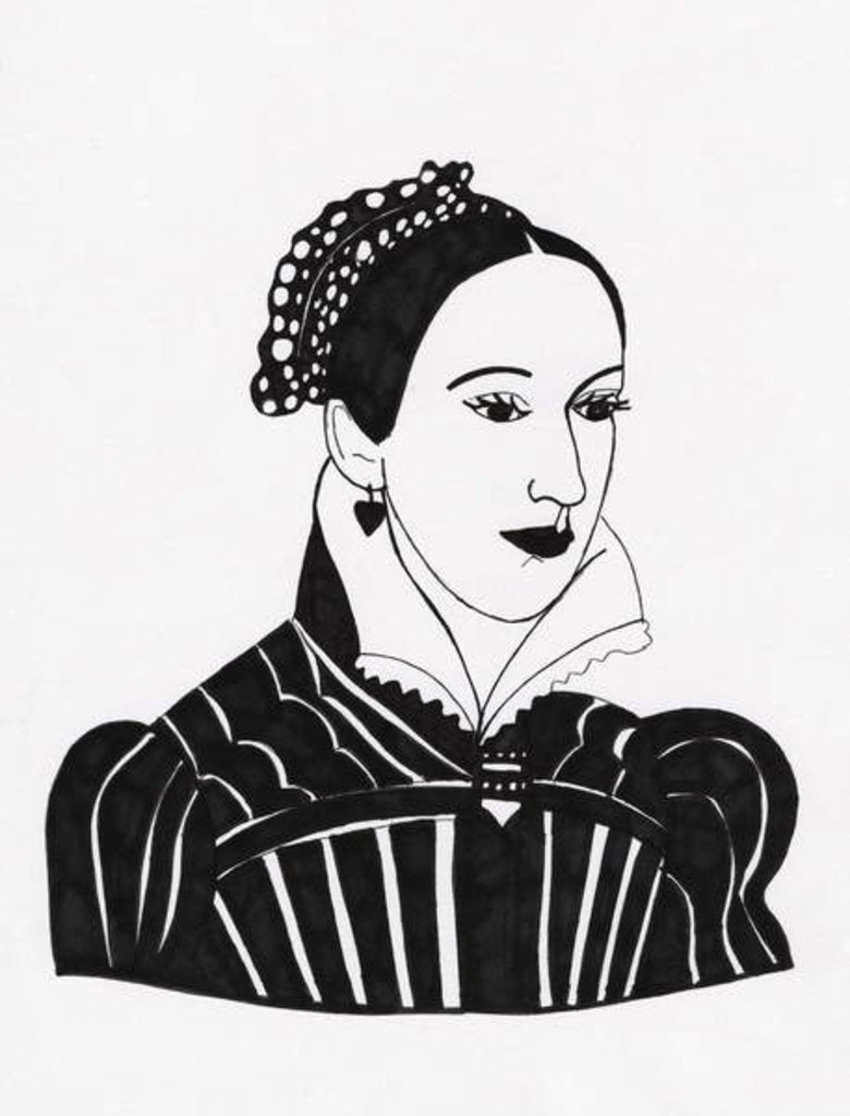 Detail of Mary Queen of Scots, 2017 by Daisy de Villeneuve