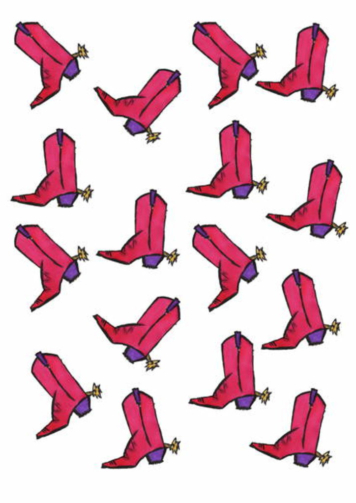 Detail of Red Cowboy Boots, 2017 by Daisy de Villeneuve