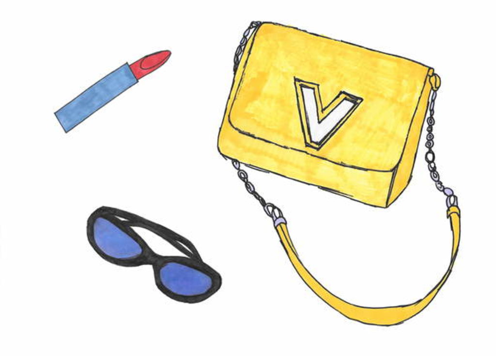 Detail of Yellow Bag, 2016 by Daisy de Villeneuve