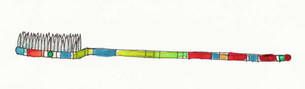 Detail of Toothbrush, 2017 by Daisy de Villeneuve