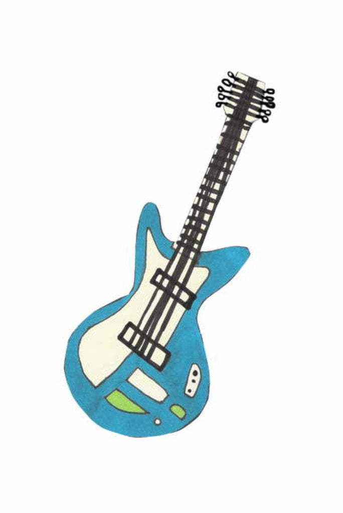 Detail of Blue Guitar, 2017 by Daisy de Villeneuve