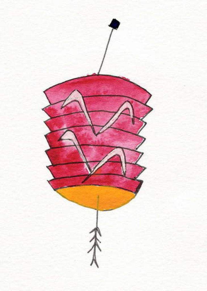 Detail of Chinese Lantern, 2107 by Daisy de Villeneuve