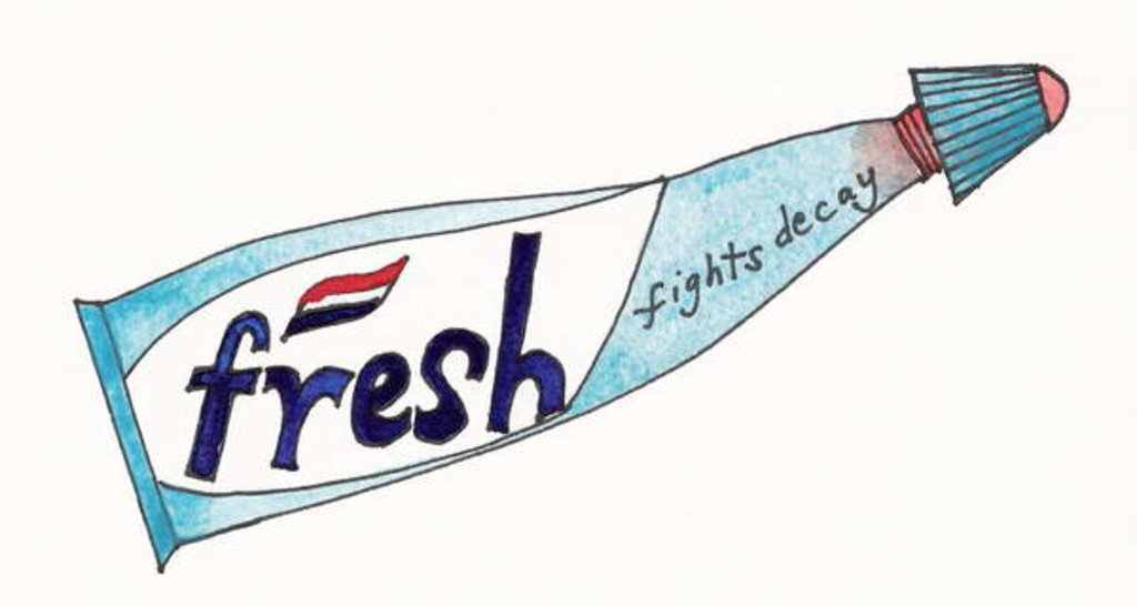 Detail of Toothpaste, 2107 by Daisy de Villeneuve