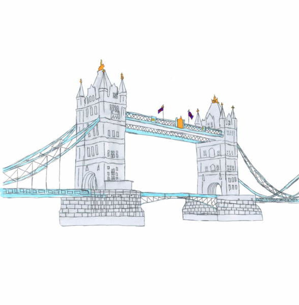 Detail of London Bridge, 2017 by Daisy de Villeneuve