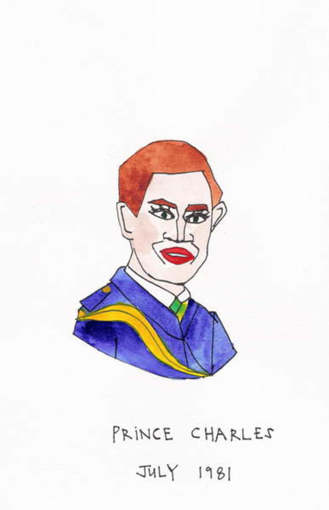 Detail of Prince Charles, 2017 by Daisy de Villeneuve