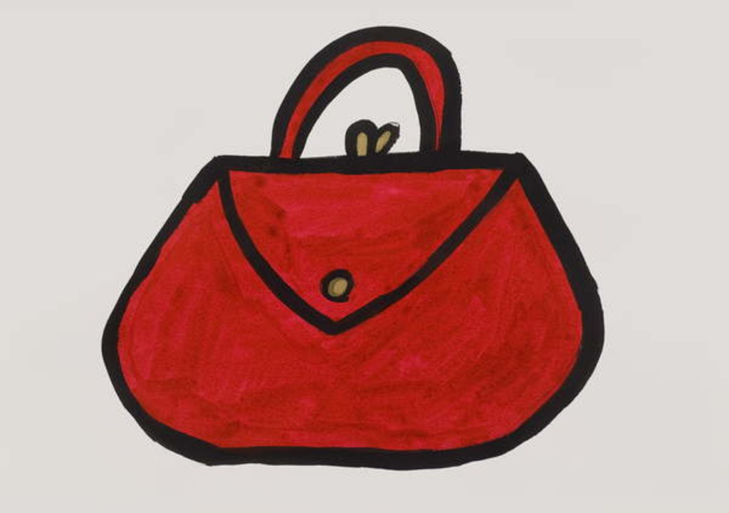 Detail of Red Handbag, 2017 by Daisy de Villeneuve