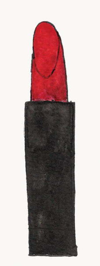 Detail of Red Lipstick, 2017 by Daisy de Villeneuve