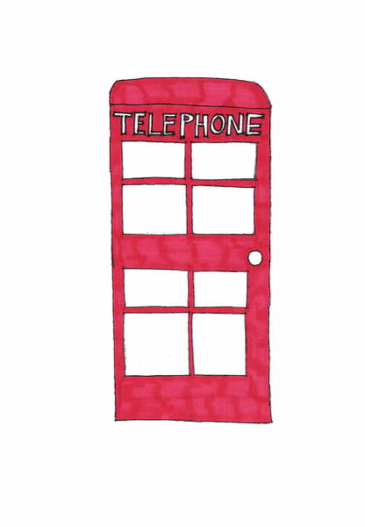 Detail of Red Telephone, 2017 by Daisy de Villeneuve