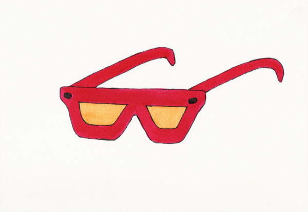 Detail of Red Sunglasses by Daisy de Villeneuve
