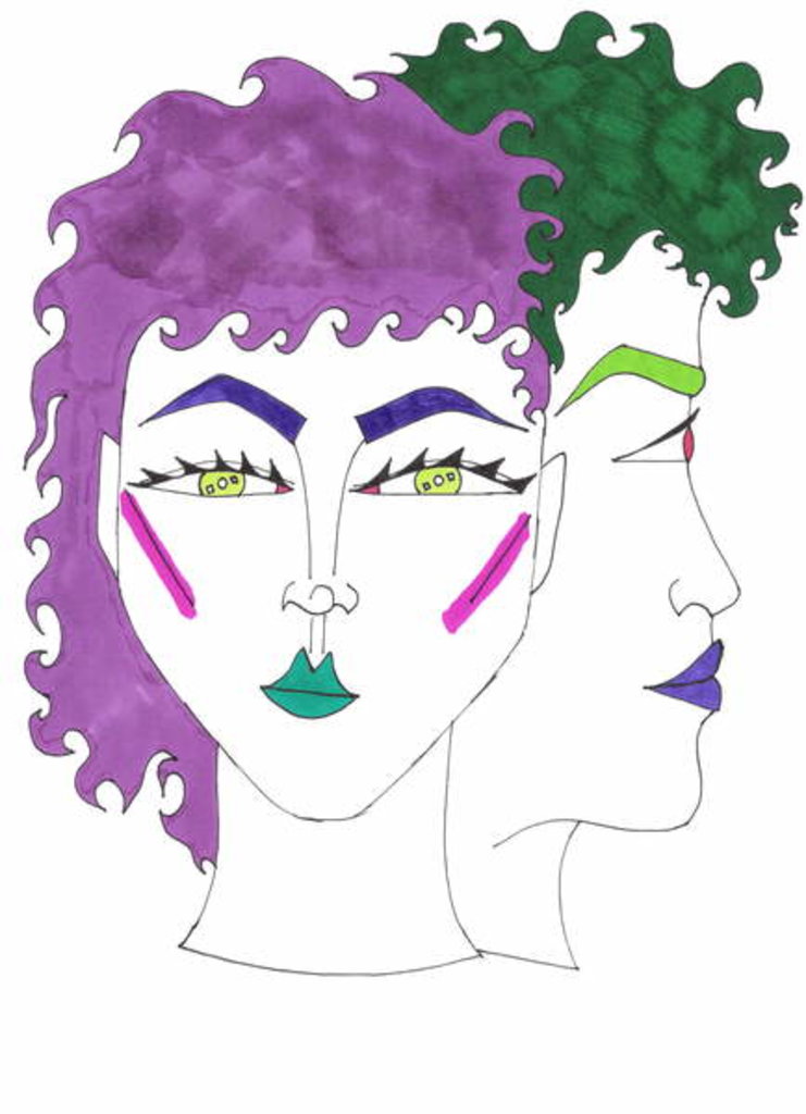 Detail of The Faces by Daisy de Villeneuve