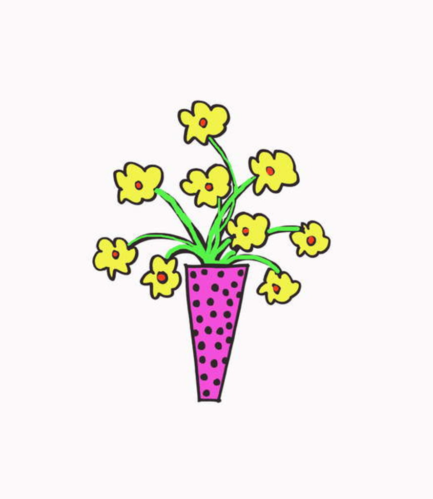 Detail of Vase of Flowers by Daisy de Villeneuve