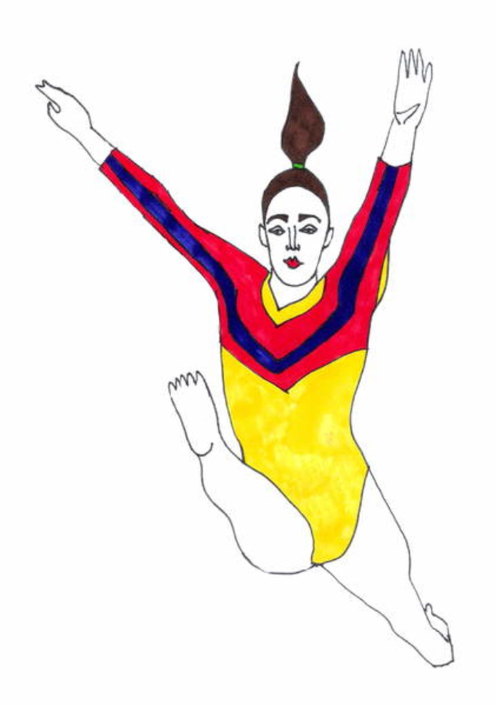 Detail of Gymnast by Daisy de Villeneuve