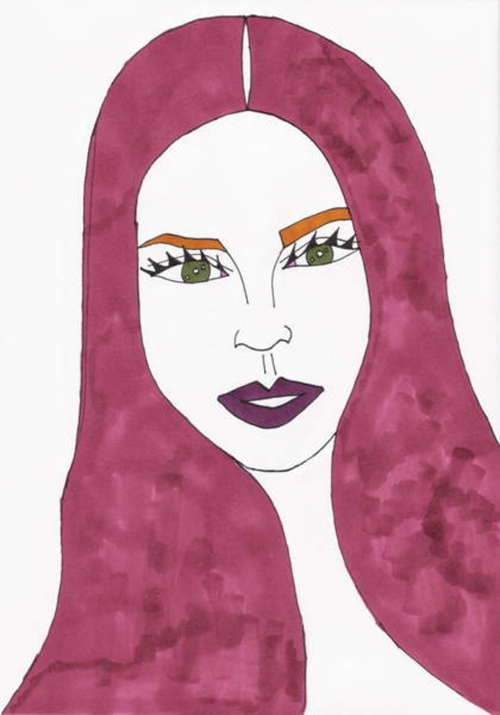 Detail of Long Red Hair by Daisy de Villeneuve