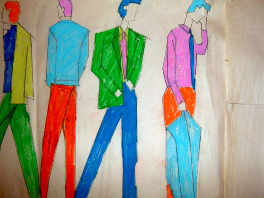 Detail of 4 Guys in Suits by Daisy de Villeneuve