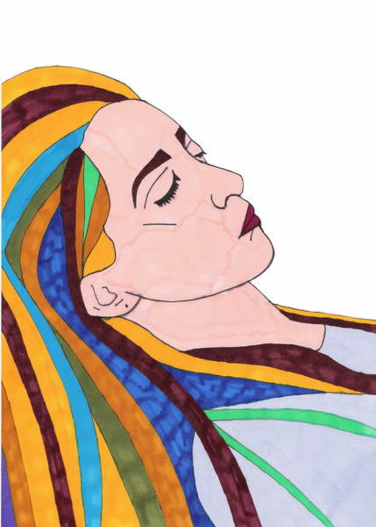 Detail of Self Portrait by Daisy de Villeneuve