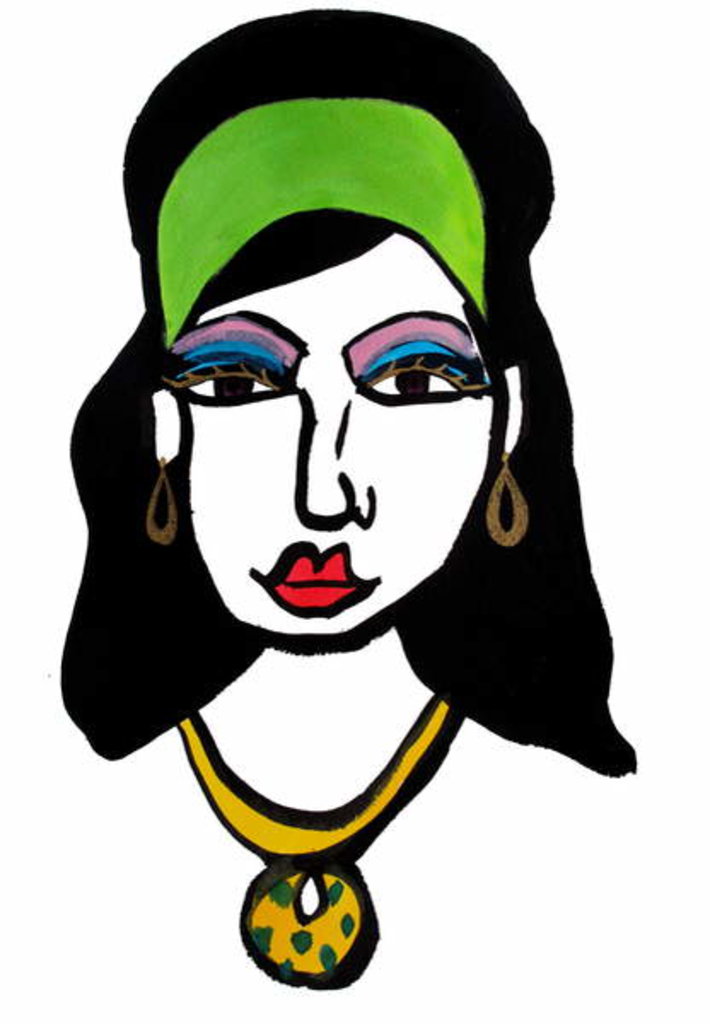 Detail of Girl with Green Hairband by Daisy de Villeneuve