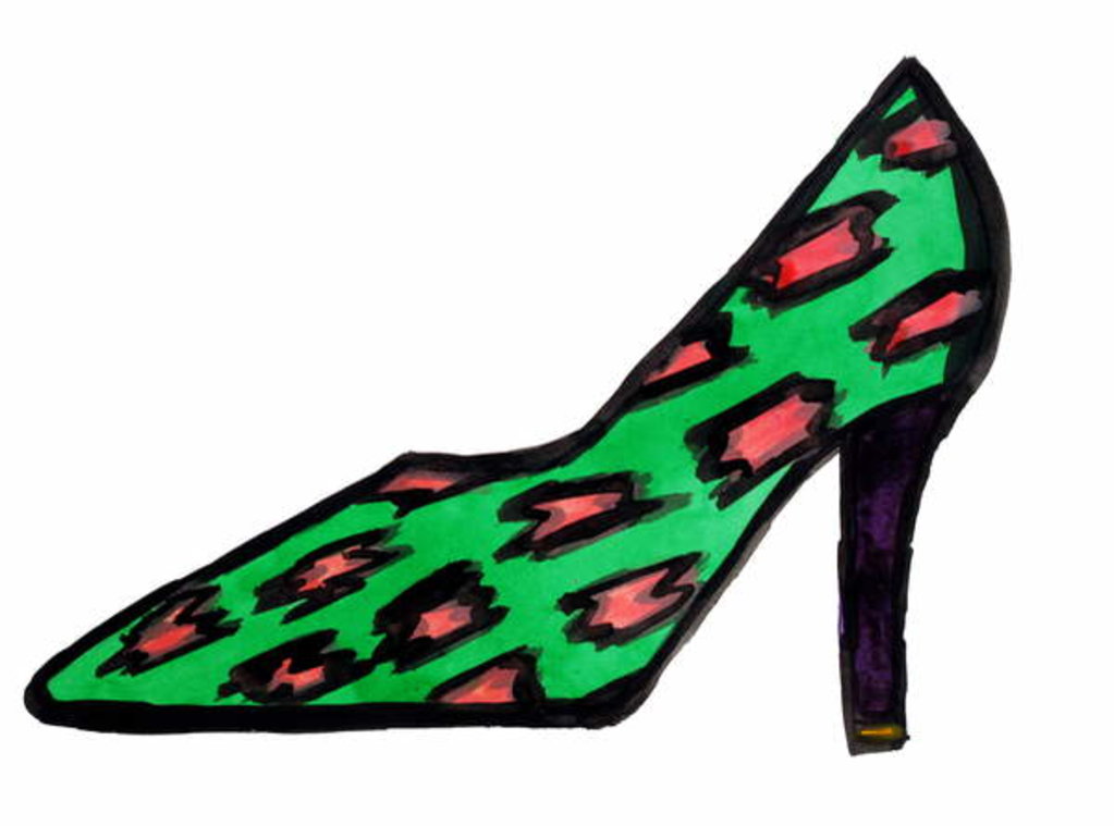Detail of Green Heel by Daisy de Villeneuve