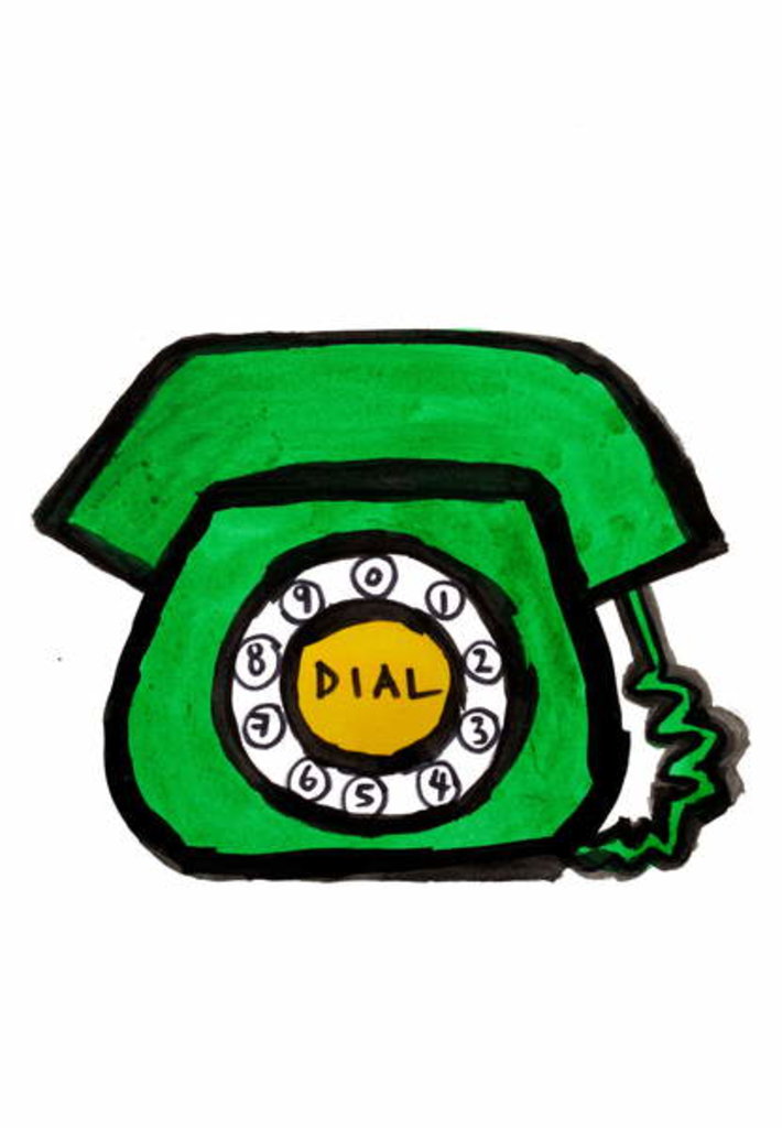 Detail of Green Telephone by Daisy de Villeneuve