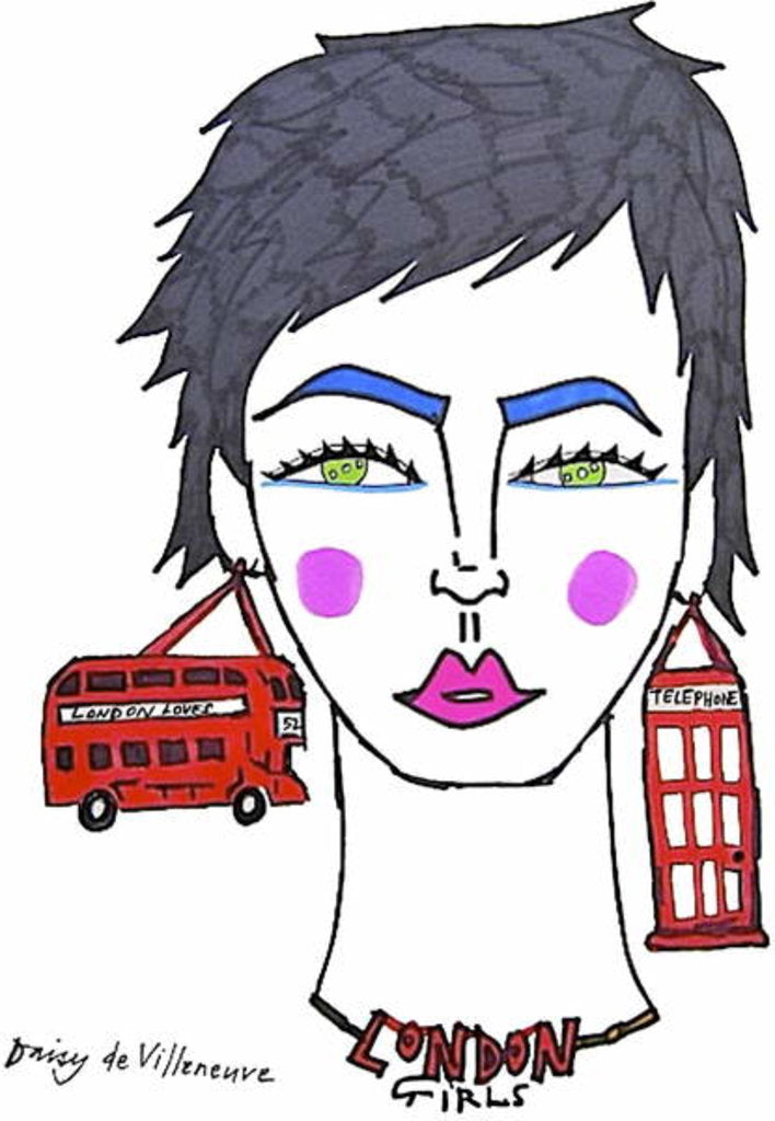Detail of London Girls by Daisy de Villeneuve