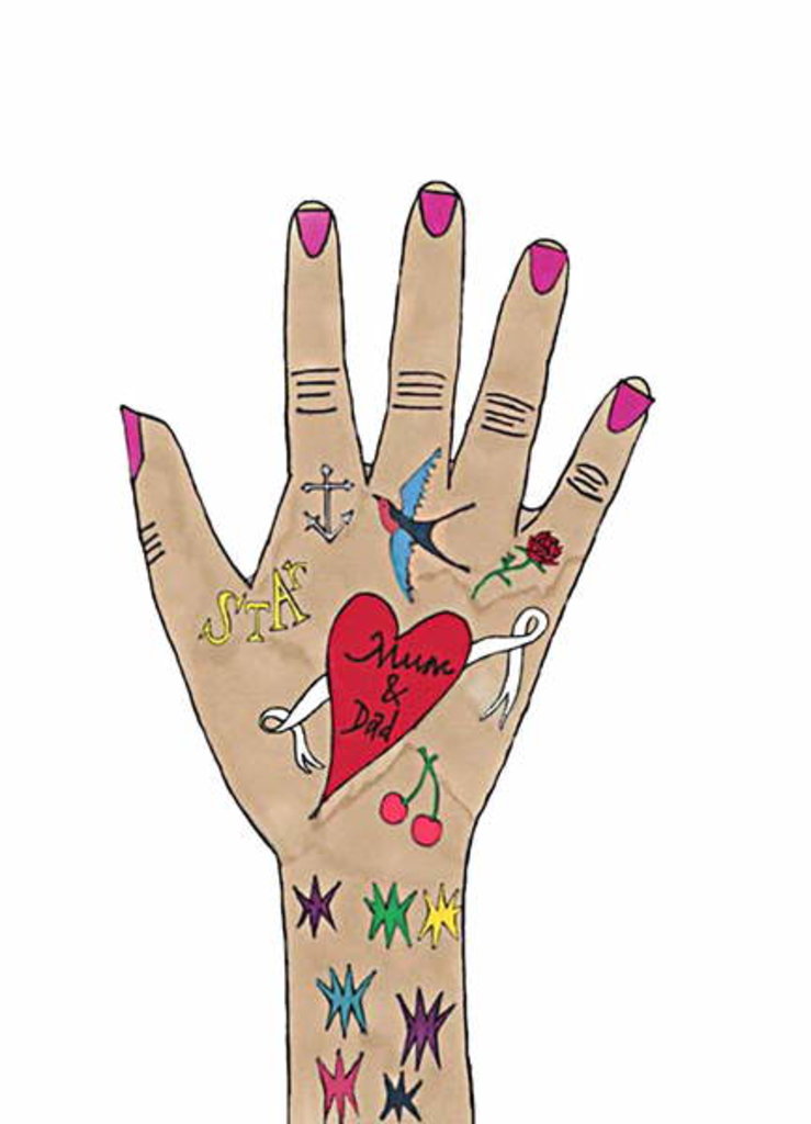 Detail of Mum & Dad by Daisy de Villeneuve