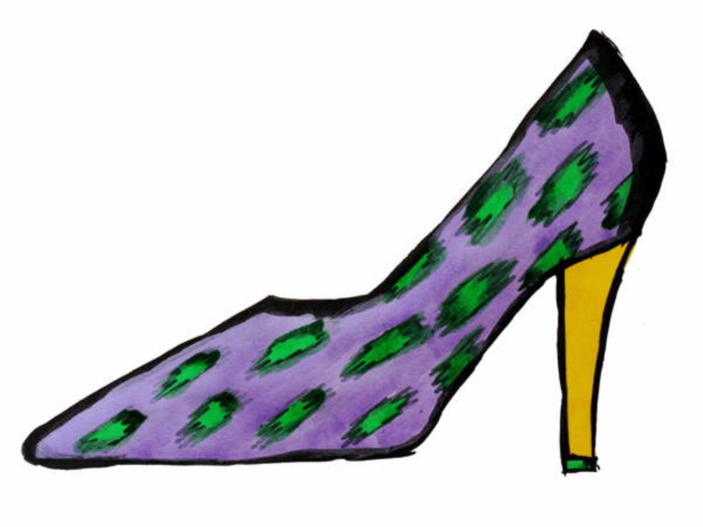 Detail of Purple High Heel by Daisy de Villeneuve