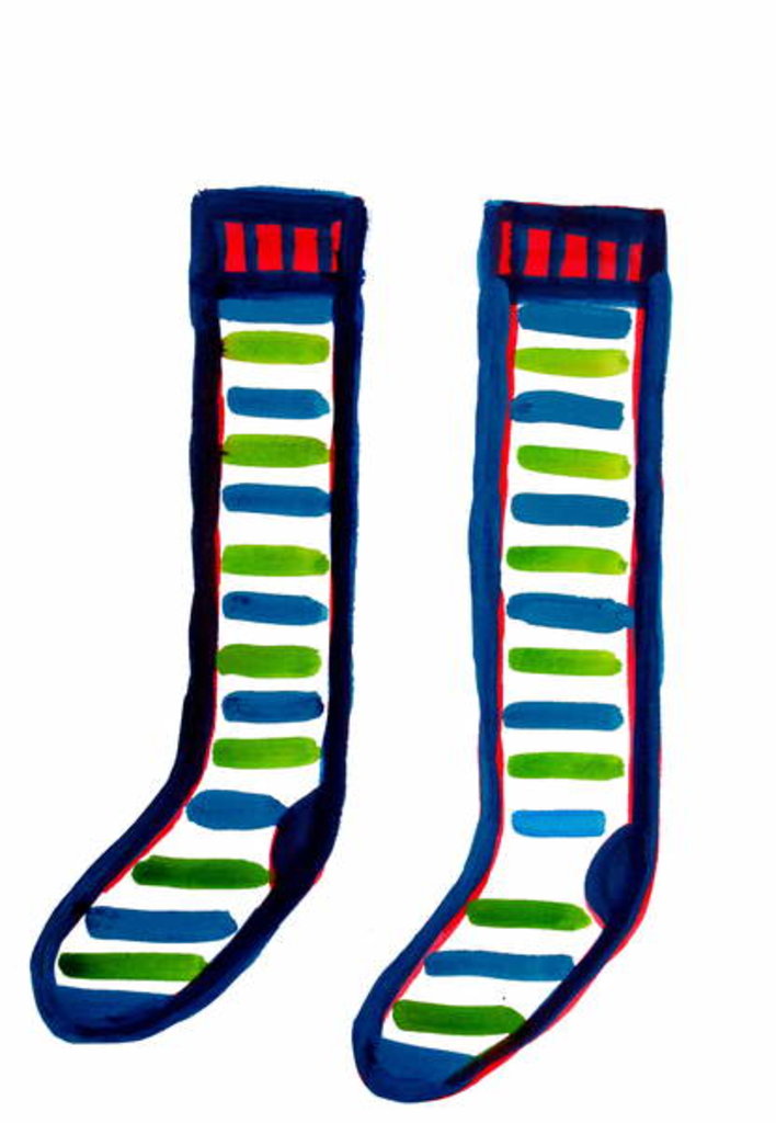 Detail of Stripy Socks by Daisy de Villeneuve