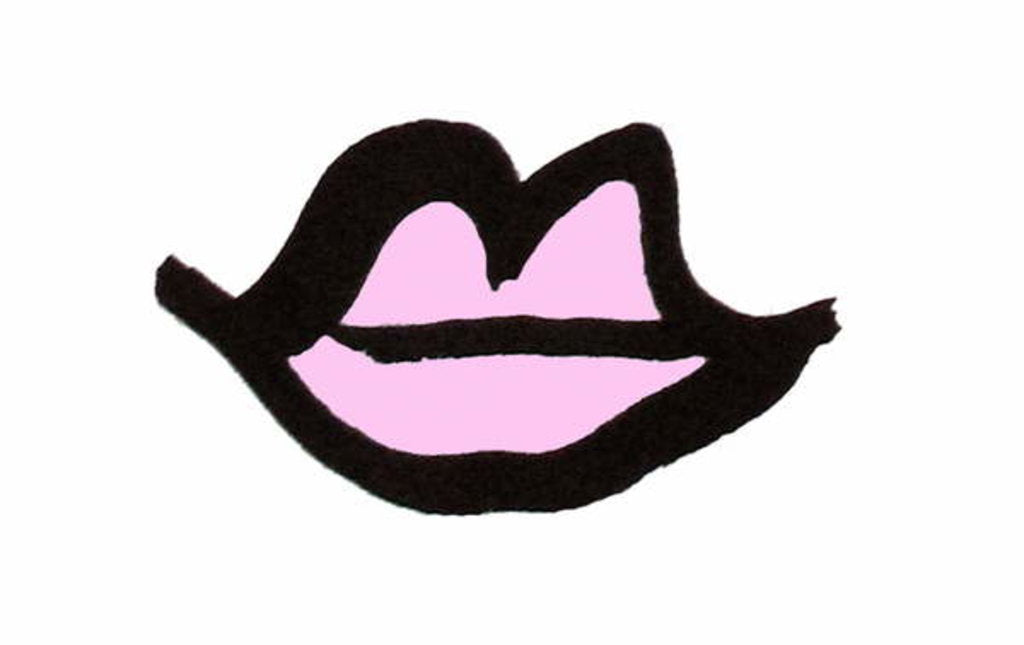 Detail of Pink Lips by Daisy de Villeneuve