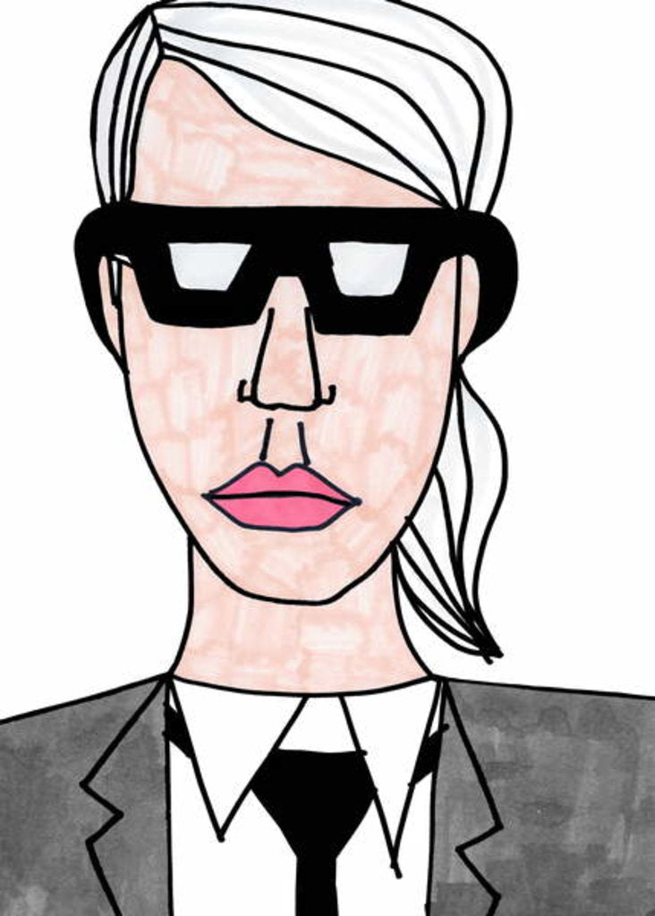 Detail of Karl Lagerfeld by Daisy de Villeneuve