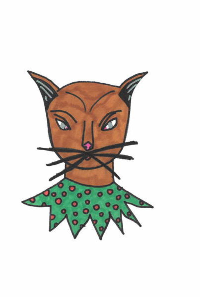 Detail of Cat Face by Daisy de Villeneuve