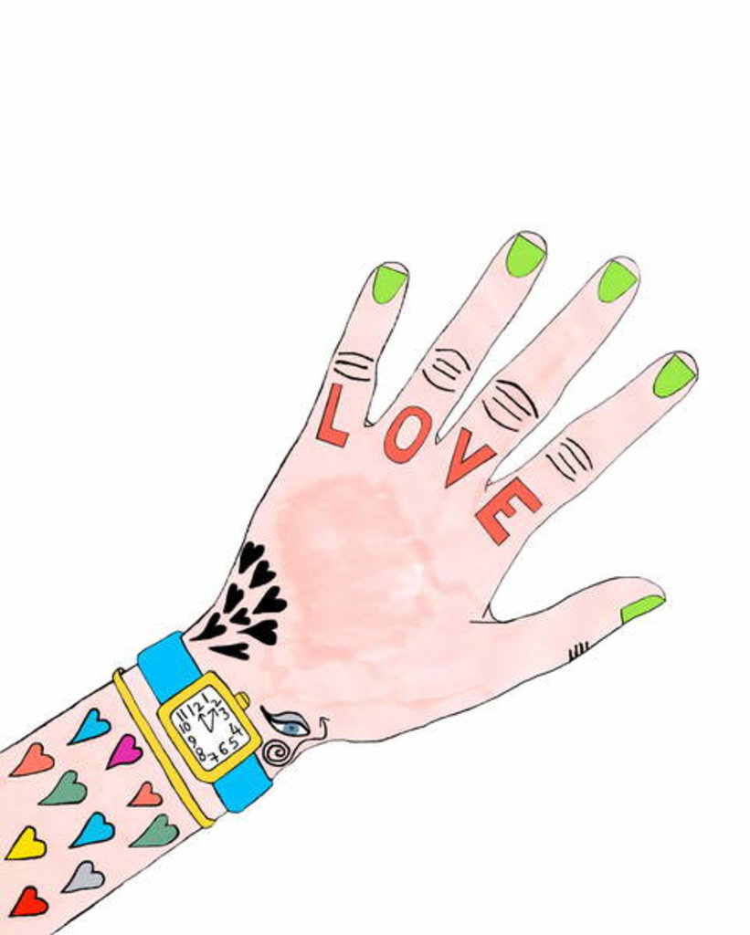 Detail of Love Hand by Daisy de Villeneuve